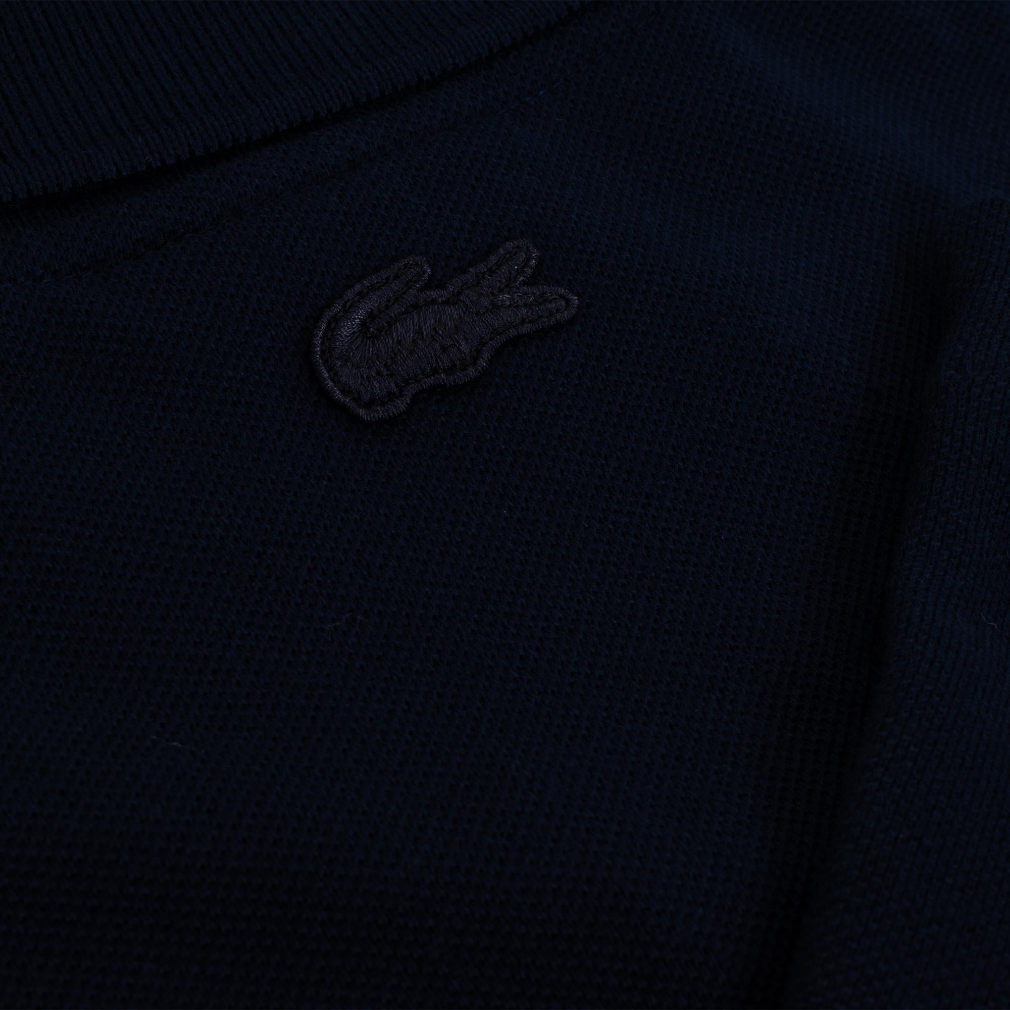 Lacoste Classic Fit L1212 Graphic Badge Polo Shirt Navy